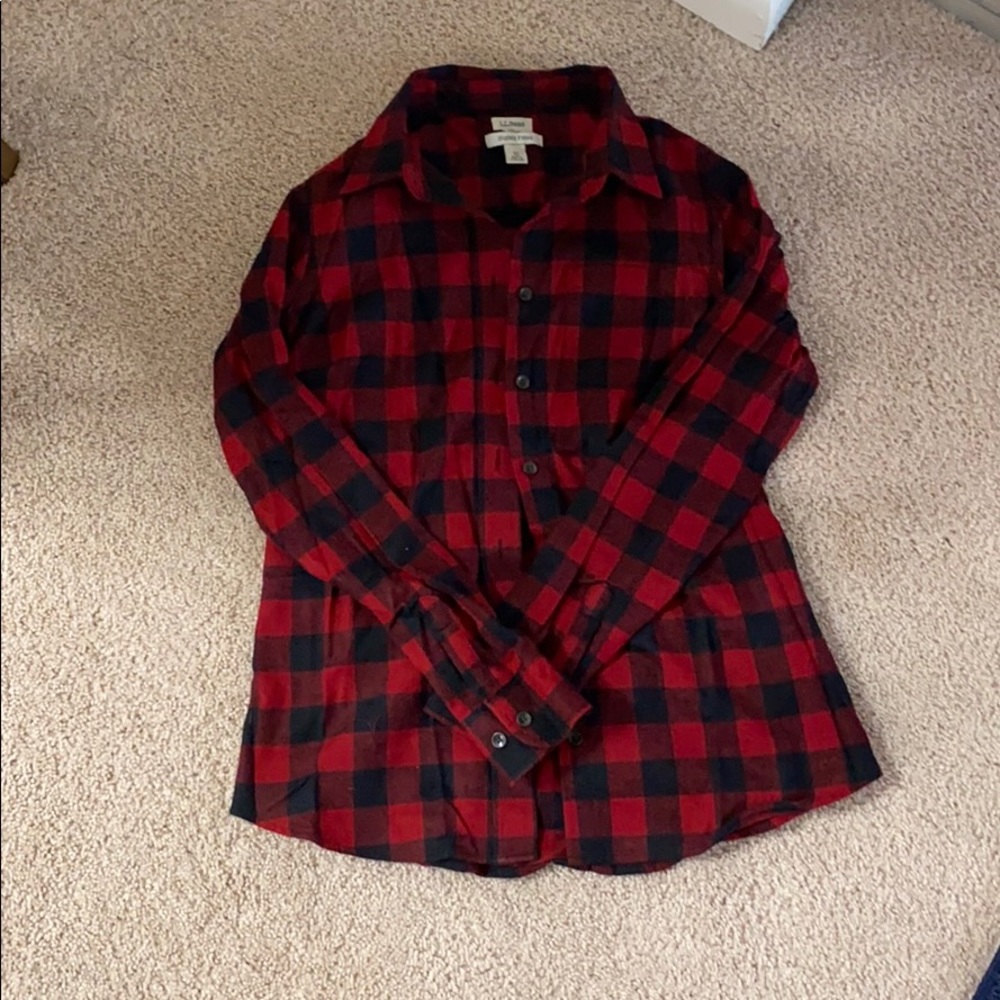 LL Bean XS slightly fitted lumberjack flannel